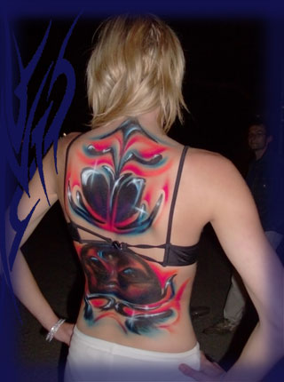 Bodypainting Stra&szlig;enfest der Streetworker Gmunden 2009