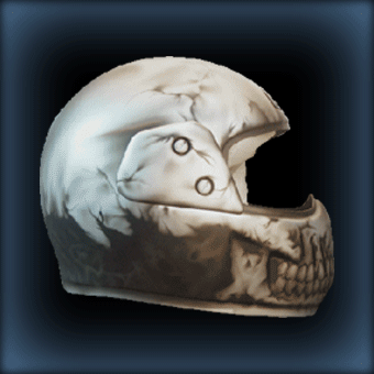 Airbrush auf Helm, Silver_Skull